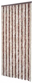 bézs és világosbarna zsenília rovarfüggöny 56 x 200 cm