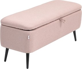 HOMCOM Tároló Pad Ütésálló Oszlopos Magasságú Lábakkal, Átlátszó Fedéllel, 150 kg Teherbírással, 101x38.5x44.5 cm Rózsaszín | Aosom