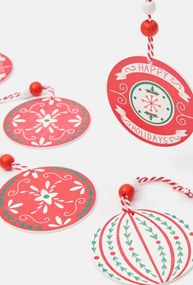 Karácsonyfadíszek Fából Készült medálok, dekorációk, nagy #7cm, 6 db!