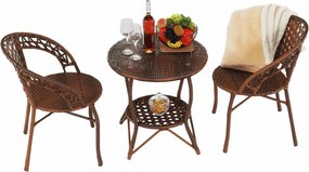 Kerti rattanszett 1+2, barna, JARUB