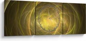 Modern absztrakt kép (órával) (90x30 cm)