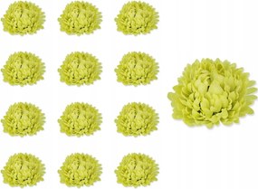 Krizantém apró fej zöld 12db-os művirág szett