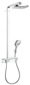 Hansgrohe Raindance Select E, Showerpipe 300 2jet termosztáttal ShoweTablet Select 300, fehér/króm, HAN-27126400