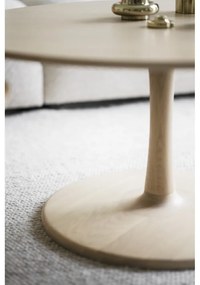 Natúr színű kerek dohányzóasztal tölgyfa dekorral 60x60 cm Hobart – Rowico
