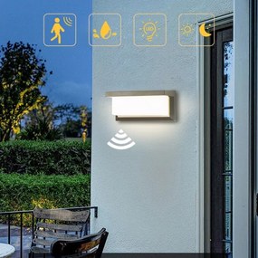 Brilagi-LED Kültéri fali lámpa érzékelővel BRICKY LED/12W/230V szürke IP54