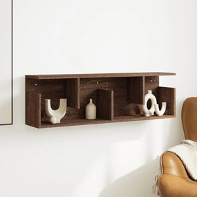 barna tölgy színű szerelt fa fali szekrény 100 x 20 x 30 cm