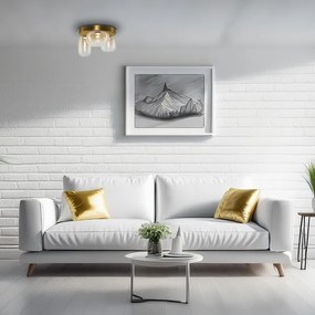 LED Mennyezeti lámpa VASO LED/12W/230V átm. 42 cm arany/füstös