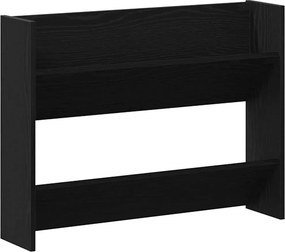 vidaXL Cipőszekrény polcokkal Fekete tölgy 85 x 18 x 90 cm Faanyag
