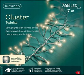 768 LED-es kültéri/beltéri lámpa Meleg fehér 7m programozóval