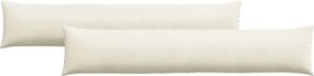 vidaXL Kanapé párnák 2 pcs Krém 200 x 40 cm Bársonyos szövet