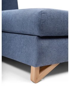 Ágyazható kárpitozott L-alakú sarok ülőgarnitúra tárolóhellyel AVESTA, jobbos, kék