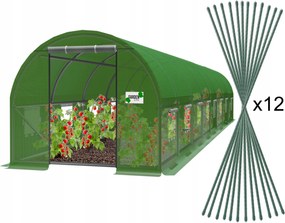 Kerti Alagút Fólia Üvegház 8 x 4 x 2 M 32m2 Zöld 8 Szekcionált