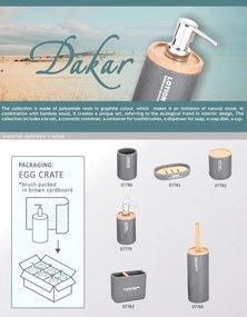 BISK Erga Dakar, álló fogkefe tartó, szürke, ERG-07783