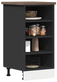 “Riga” fekete forgácslap alsószekrény 40x44,5x81,5 cm