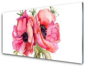 Akrilkép akvarell virágok 100x50 cm