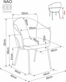 Nao Noelle étkezőszék cappuccino