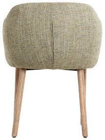 Világoszöld kárpitozott karfás étkezőfotel szett 2 db-os Blaine – Light &amp; Living