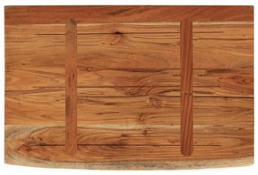 tömör akácfa téglalap alakú fali polc 50 x 30 x 3,8 cm