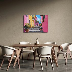 Kép - Rózsaszín sikátor (70x50 cm)
