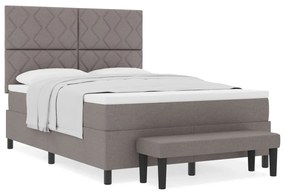 Boxspring Ágy Matraccal és Pad Taupe 140x200 cm Szövet