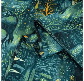 Ágytakaró mintával NEON FOREST, színes Méret: 170 x 210 cm