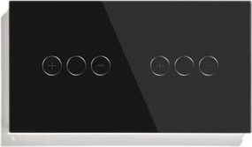 Kettős Érintőképernyős Fényerőszabályzó Fénykapcsoló Üvegkapcsoló