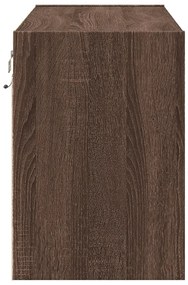 barna tölgyszínű fali TV-szekrény LED-del 80 x 31 x 45 cm