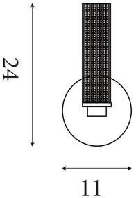 Searchlight 10371SB - ABERDEEN dimmelhető fürdőszobai fali lámpa, LED 7W/230V, IP44, sárgaréz