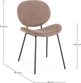 Bézs kárpitozott étkezőszék Maddie – Yes Everyday