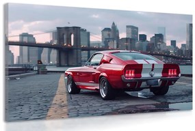 Kép Mustang New York panorámával