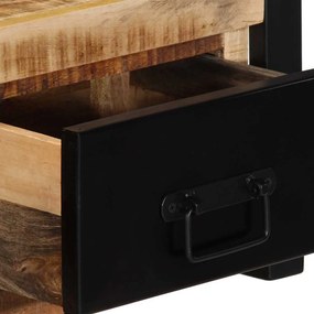 TV szekrény 100x30x25 cm tömör durva fa Mango