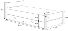 Gyerekágy  200x90 cm. Akció -18%. 1052341