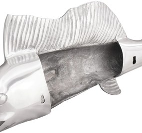 Szobor Ezüst 91 x 8 x 26 cm Alumínium