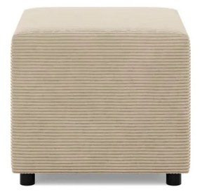 Zeus puff, kordbársony, 50x50, bézs