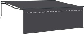 vidaXL Behúzható napellenző Sárga és Fehér 350 x 250 cm