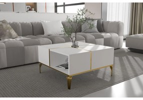 Dohányzóasztal Nirvana - White, Gold