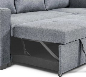 Catini PORTIVA univerzális sarokkanapé tárolóval és USB-csatlakozóval, szürke