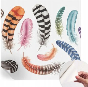 Modern öntapadós fali fotótapéta Pasztell tollak 250x250 cm