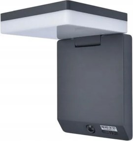 8W-os napelemes Led kültéri fali lámpa mozgásérzékelővel Moze 6943101012 Lutec