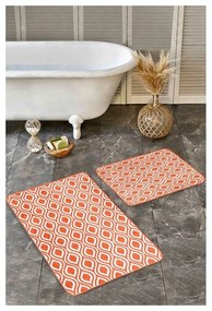 Narancssárga bársony fürdőszobai kilépő szett 2 db-os 60x100 cm – Mila Home