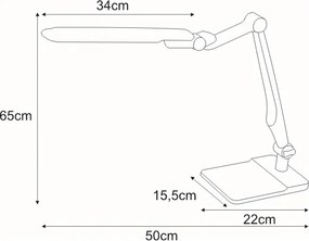 KAJA K-BL1207 CZARNY MICA Fekete Színű Asztali Lámpa 10W LED 950Lm 3000-6000K IP20