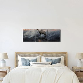 Zerge a tűzben képe (órával) (90x30 cm)