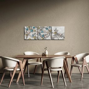 Kép - Az ágon - absztrakt (órával) (90x30 cm)