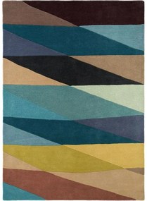 Aurora többszínű/kék Gyapjúszőnyeg 160x230 cm