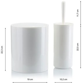 Fürdőszobai készlet CARMEN 5 db fehér