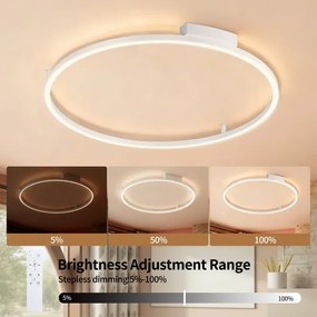Brilagi - LED dimmelhető lámpatest PORTOFINO LED/60W/230V átm. 80 cm fehér + távirányító
