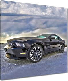 Vászonkép 60x60 Ford Mustang a hóban Autó Klasszikus Made in Usa
