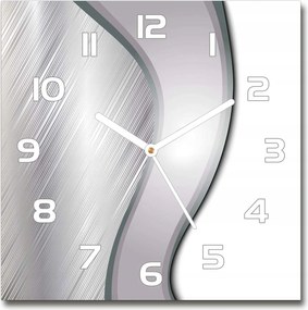 Négyzet alakú üveg falióra Fém absztrakt 30x30