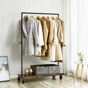 LINEA mobil álló ruhafogas, barna/fekete