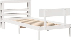 vidaXL fehér tömör fenyőfa ágy matrac nélkül 90 x 200 cm